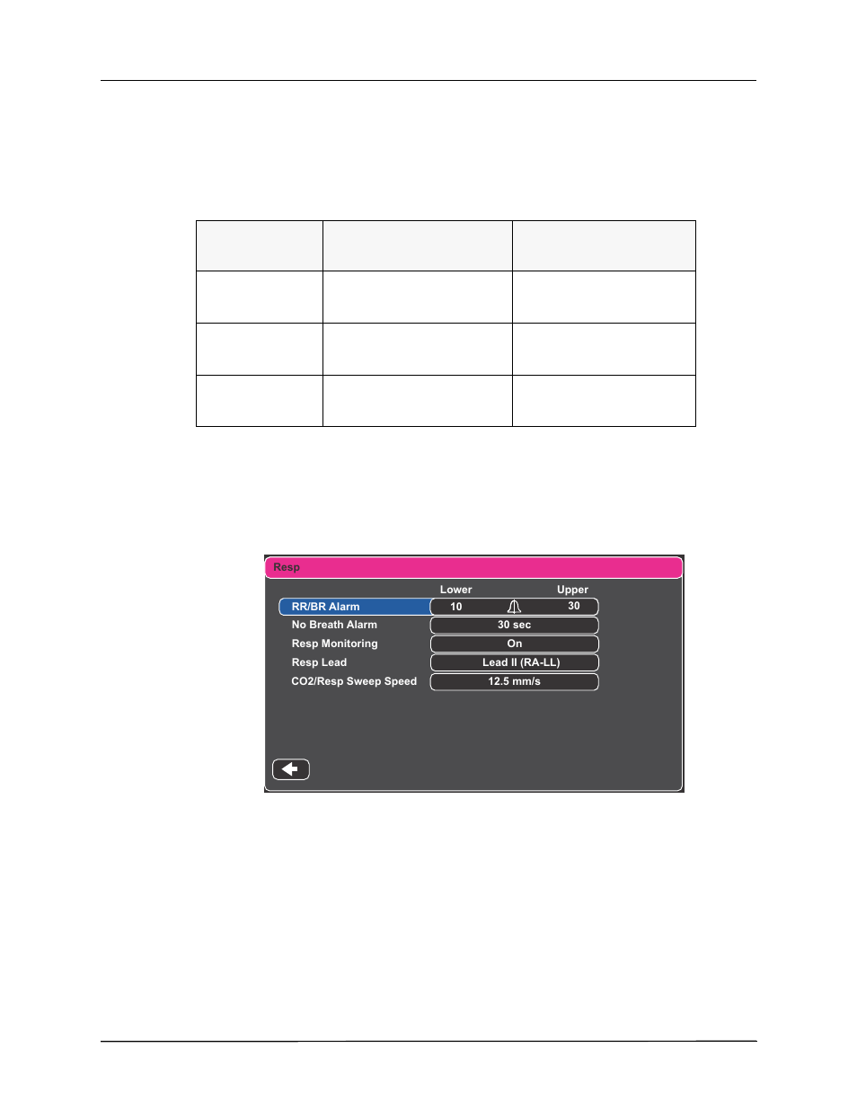 Using the resp parameter control panel | ZOLL X Series Monitor Defibrillator Rev H User Manual | Page 100 / 328