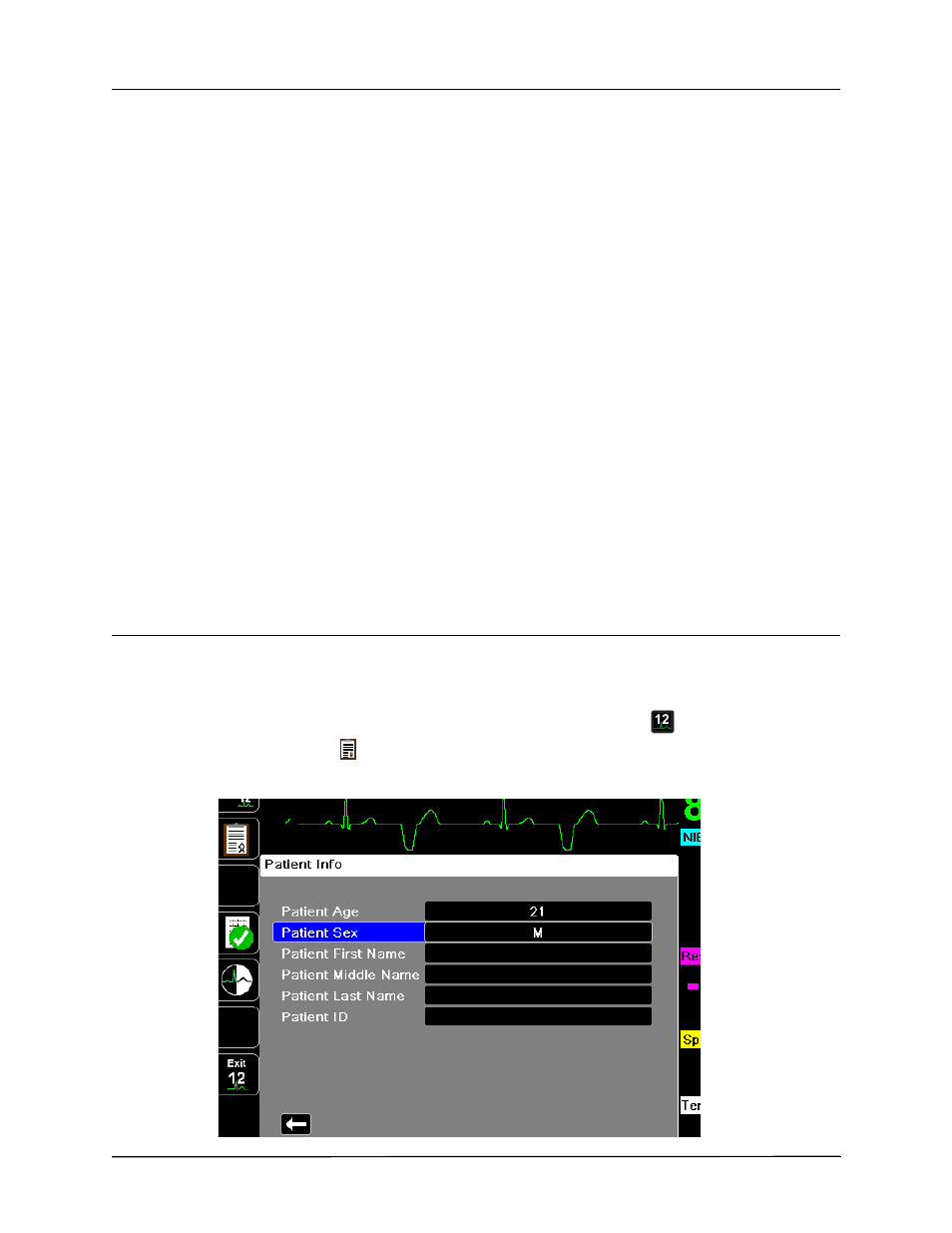 Entering patient information | ZOLL X Series Monitor Defibrillator Rev H User Manual | Page 176 / 328