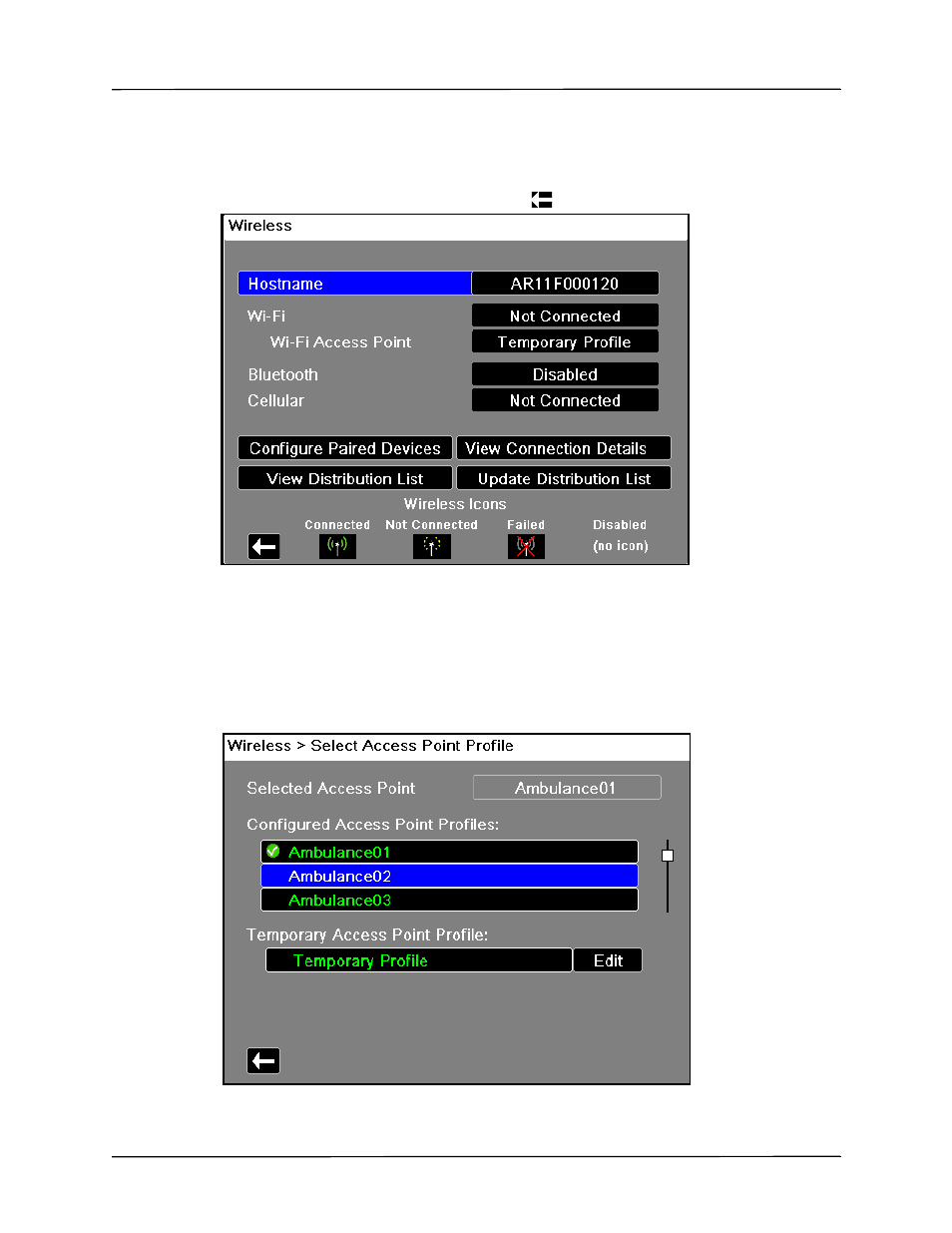 The wireless menu | ZOLL X Series Monitor Defibrillator Rev H User Manual | Page 247 / 328