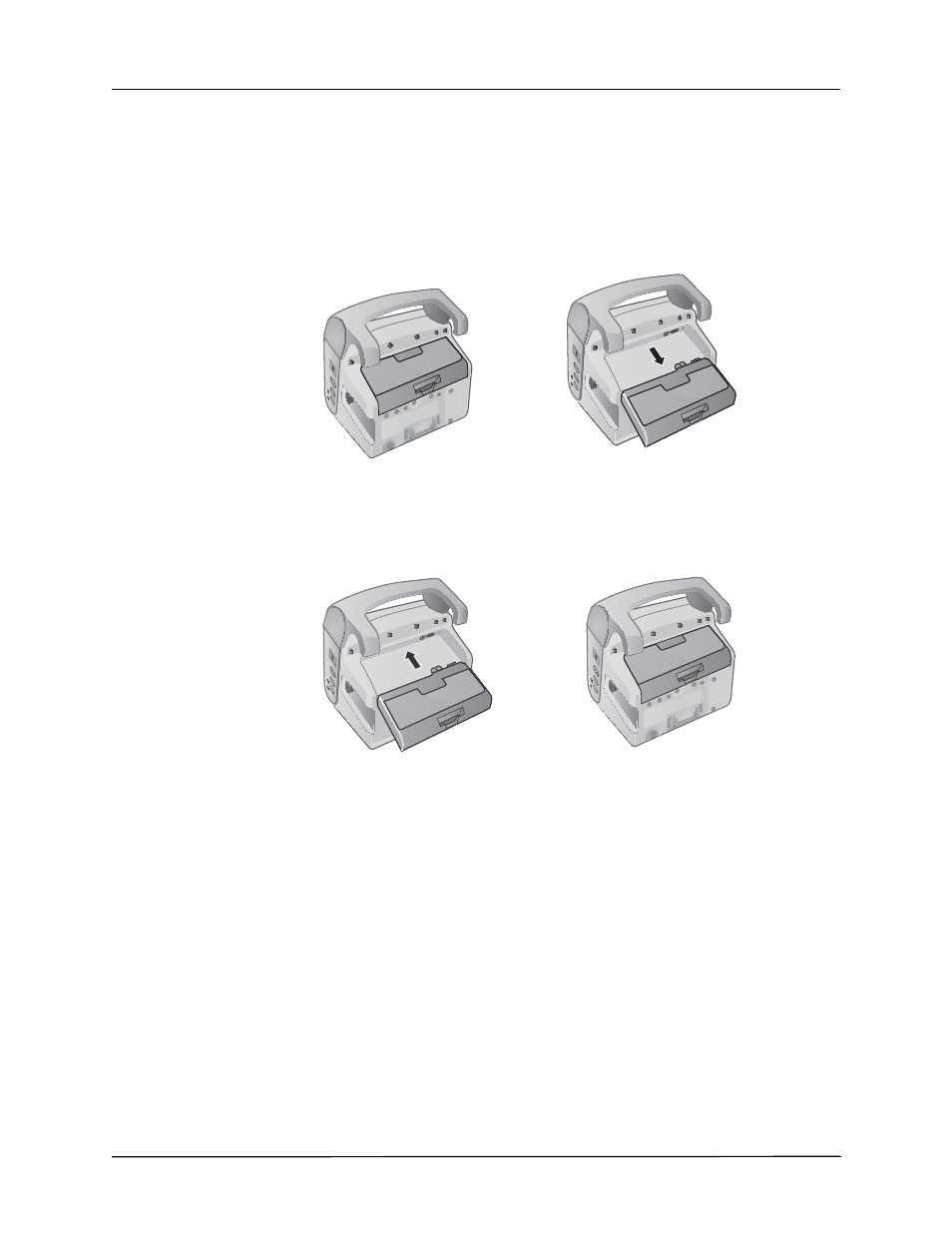 Replacing a battery pack on the x series | ZOLL X Series Monitor Defibrillator Rev H User Manual | Page 60 / 328