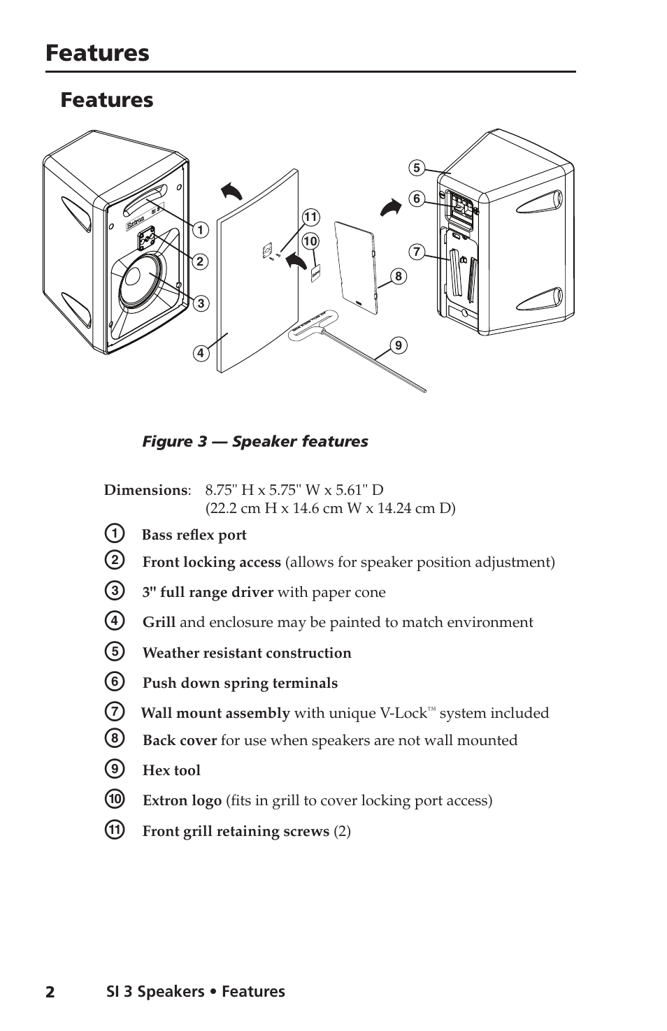 Features | Extron Electronics SI 3 System INTEGRATOR User Guide User Manual | Page 4 / 16