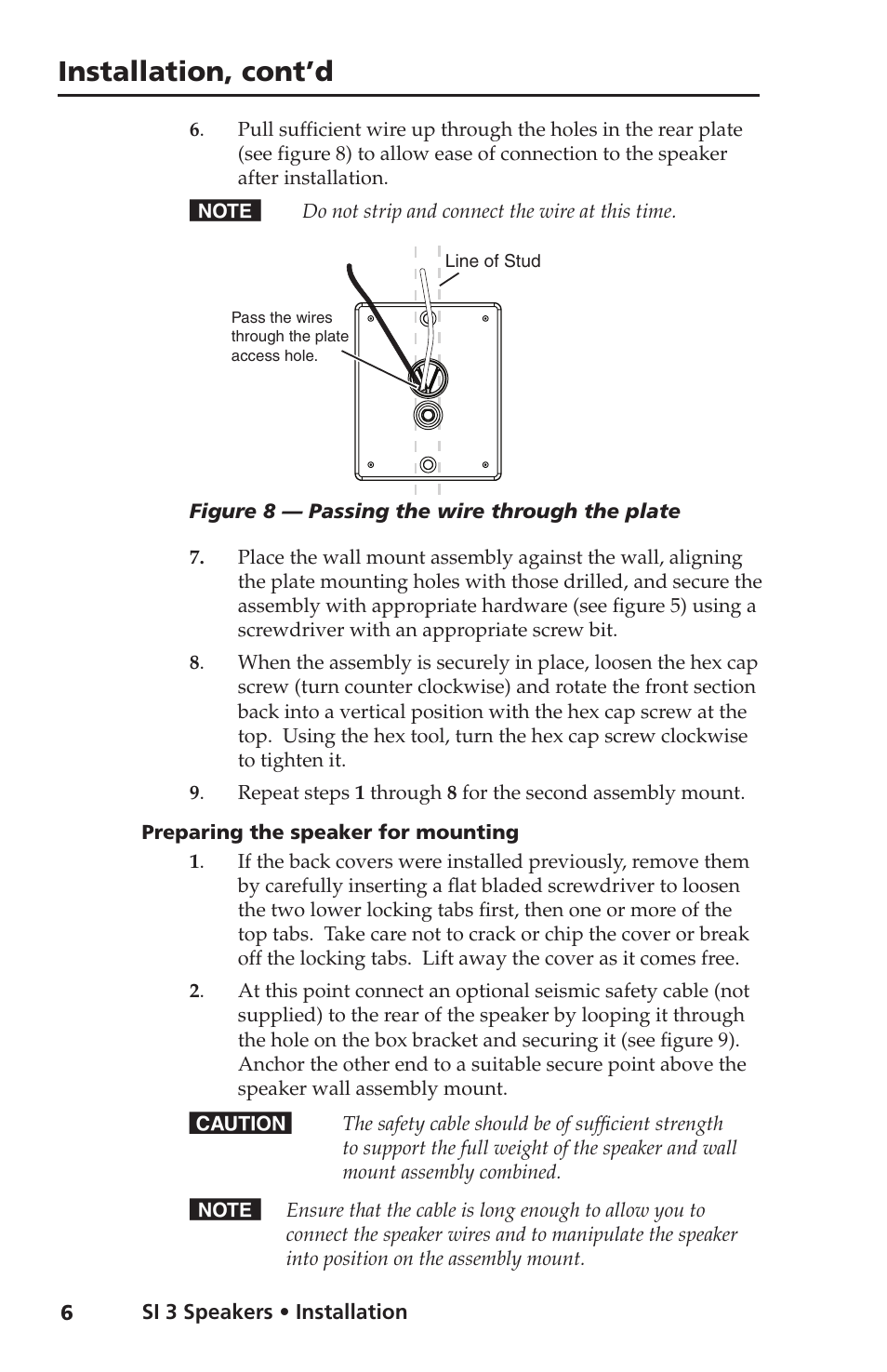 Installation, cont’d | Extron Electronics SI 3 System INTEGRATOR User Guide User Manual | Page 8 / 16