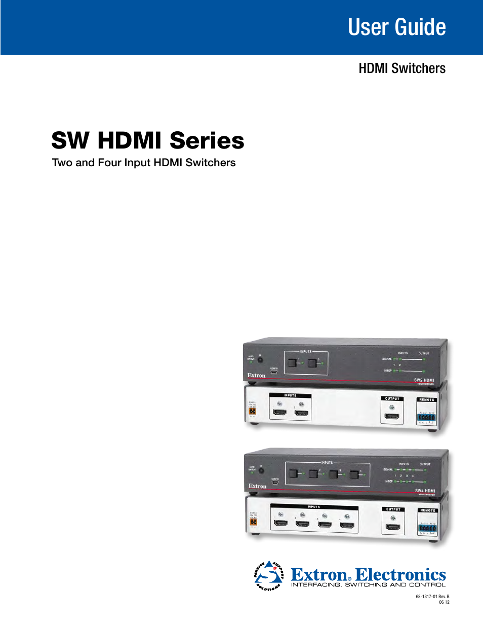 Extron Electronics SW HDMI Series User Guide User Manual | 42 pages