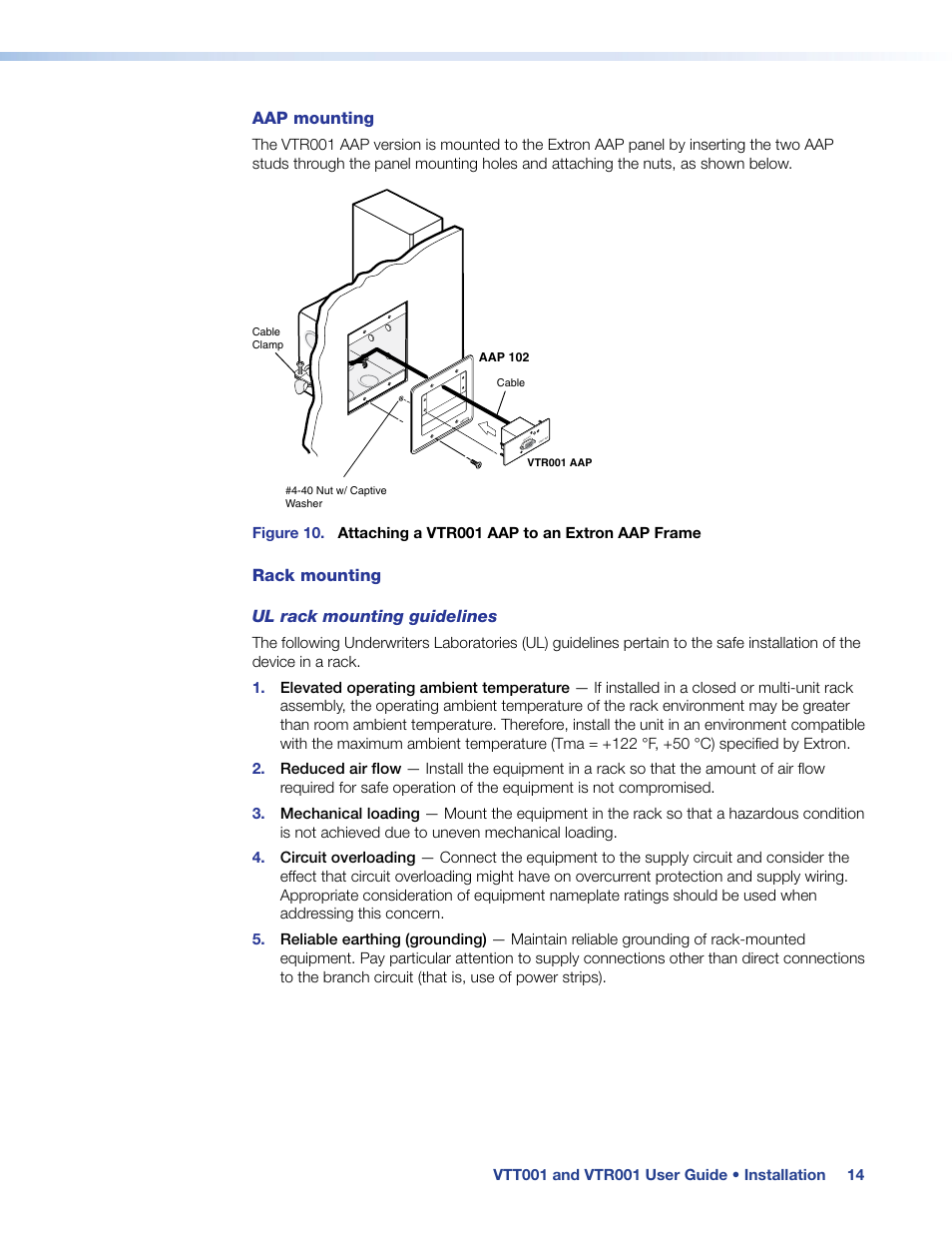 Extron Electronics VTR001 User Guide User Manual | Page 19 / 24