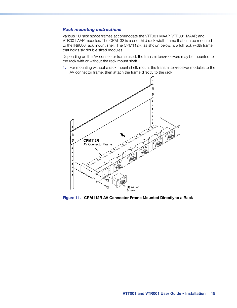 Extron Electronics VTR001 User Guide User Manual | Page 20 / 24