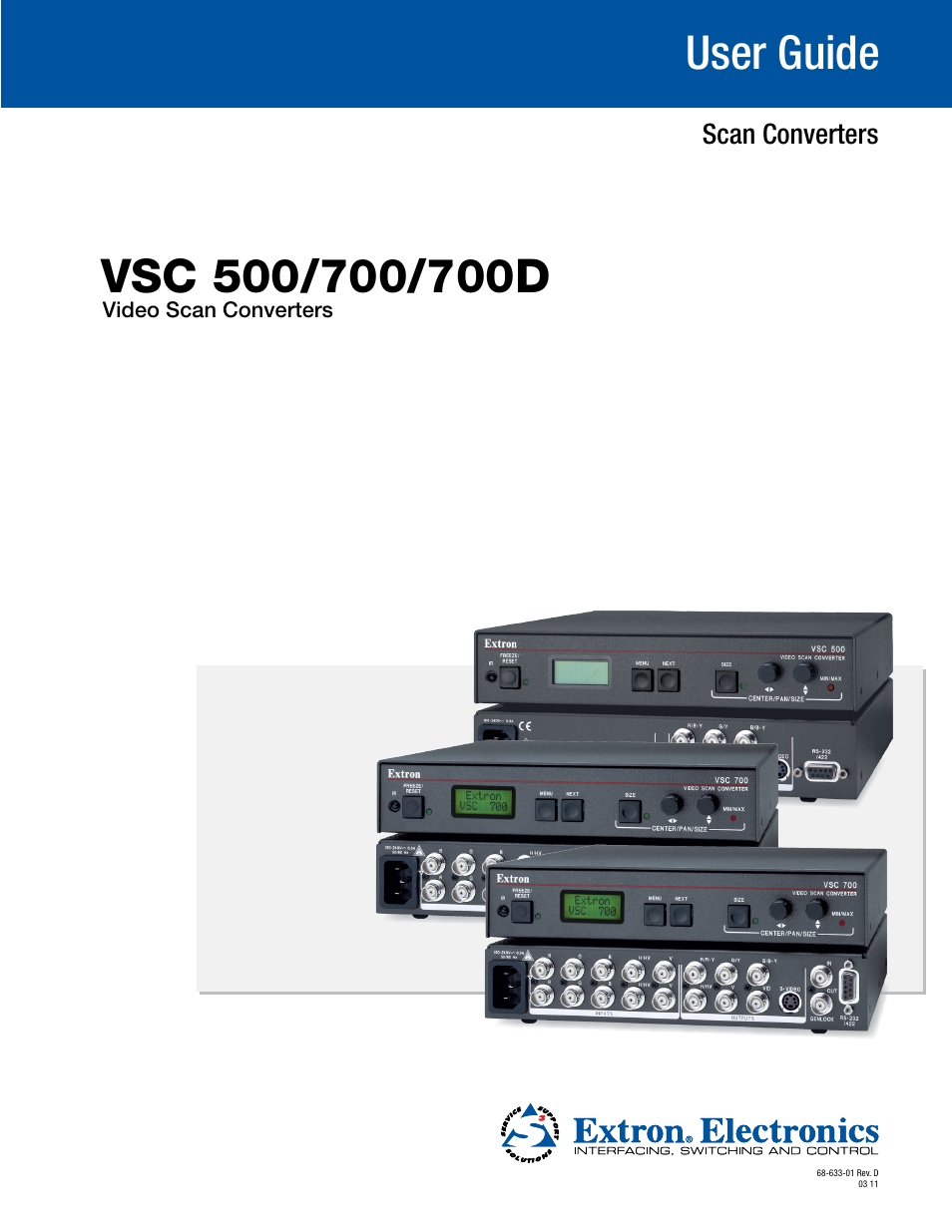 Extron Electronics VSC 500_700_700D User Guide User Manual | 45 pages