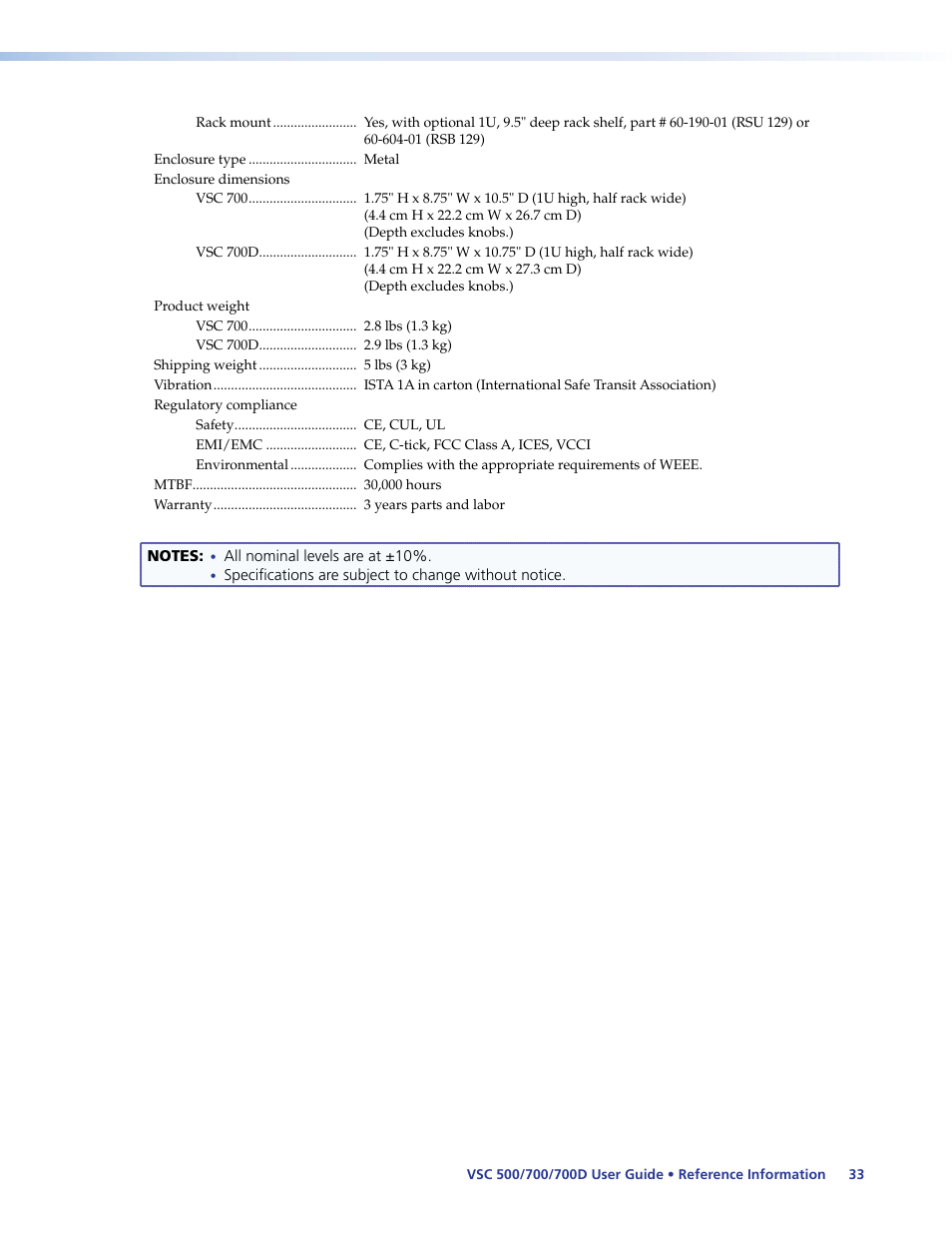 Extron Electronics VSC 500_700_700D User Guide User Manual | Page 39 / 45