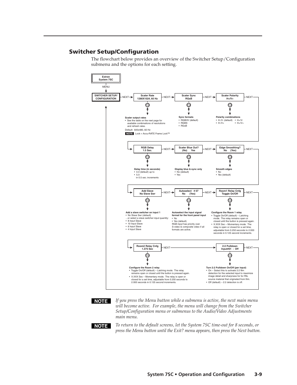 Switcher setup/configuration, 9 system 7sc • operation and configuration | Extron Electronics System 7SC User Manual | Page 37 / 74