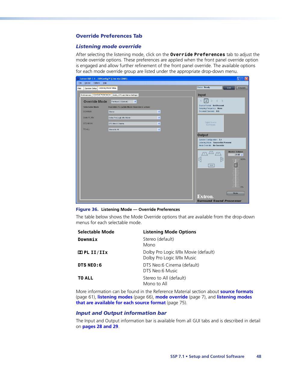 Override preferences tab, Om the, Setup and control software | Override preferences | Extron Electronics SSP 7.1 User Guide User Manual | Page 54 / 112