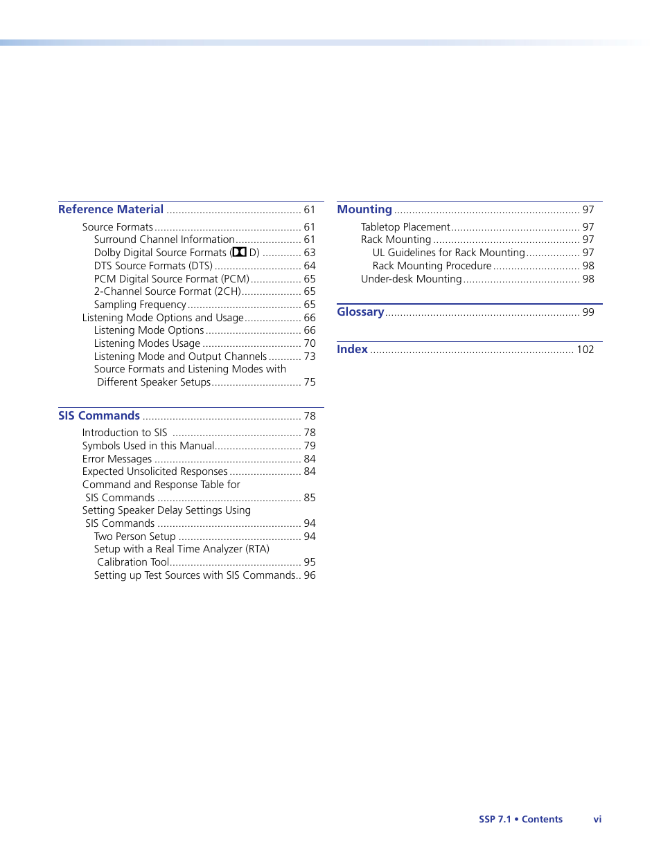 Extron Electronics SSP 7.1 User Guide User Manual | Page 6 / 112