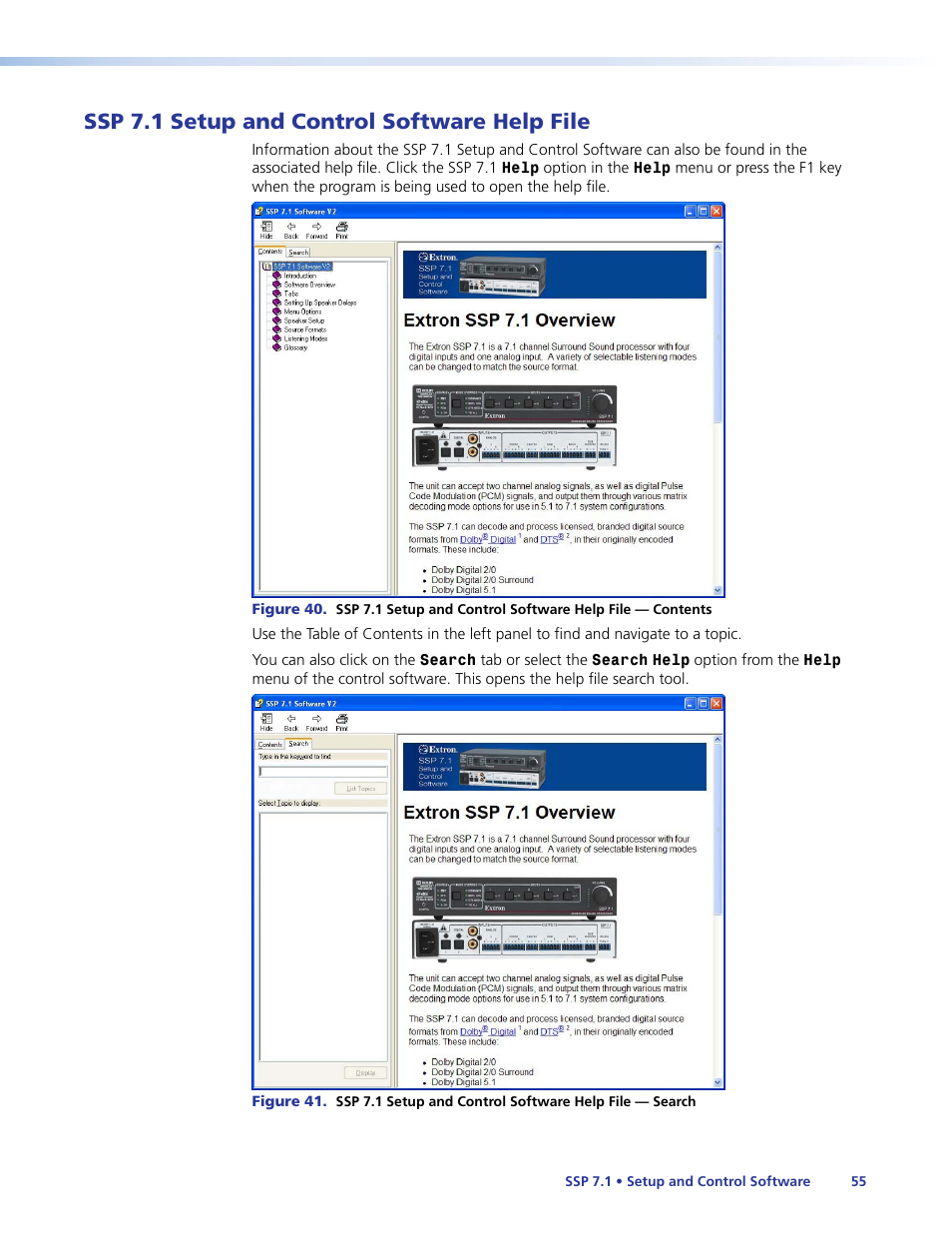 Ssp 7.1 setup and control software help file | Extron Electronics SSP 7.1 User Guide User Manual | Page 61 / 112