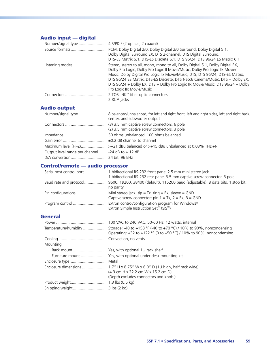 Extron Electronics SSP 7.1 User Guide User Manual | Page 65 / 112