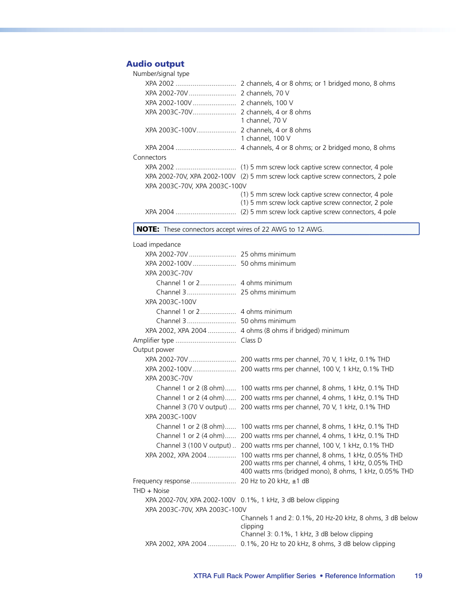 Extron Electronics XTRA Full Rack Series User Guide User Manual | Page 24 / 33