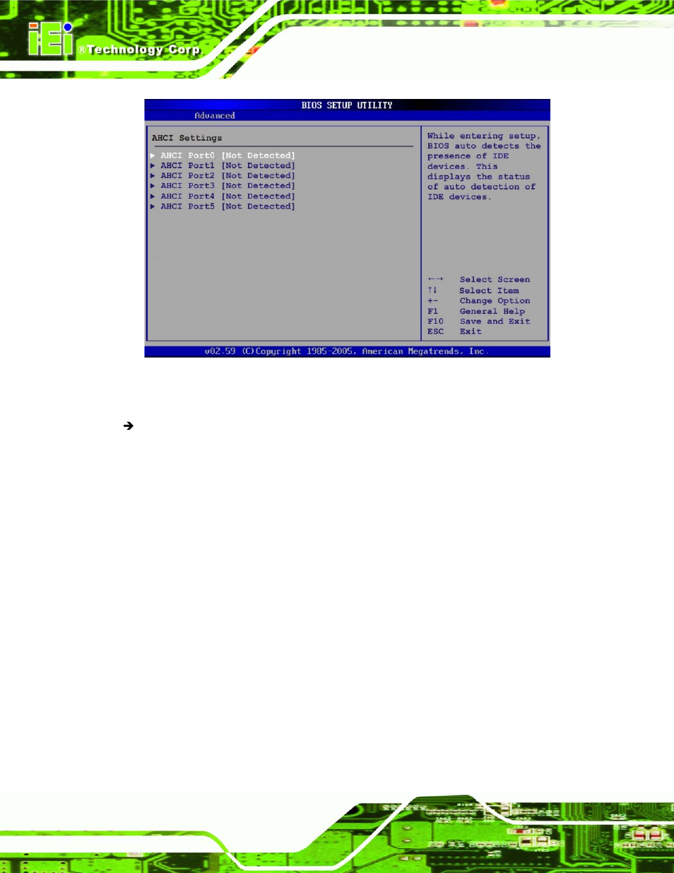 1 ahci port n, Menu 9: ahci configuration | IEI Integration SPCIE-5100DX User Manual | Page 108 / 180