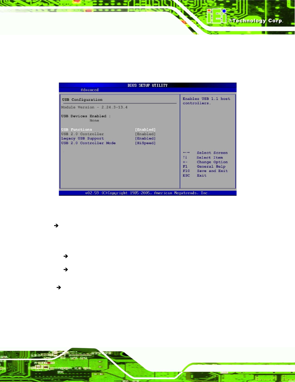 8 usb configuration, Menu 12: usb configuration | IEI Integration SPCIE-5100DX User Manual | Page 113 / 180