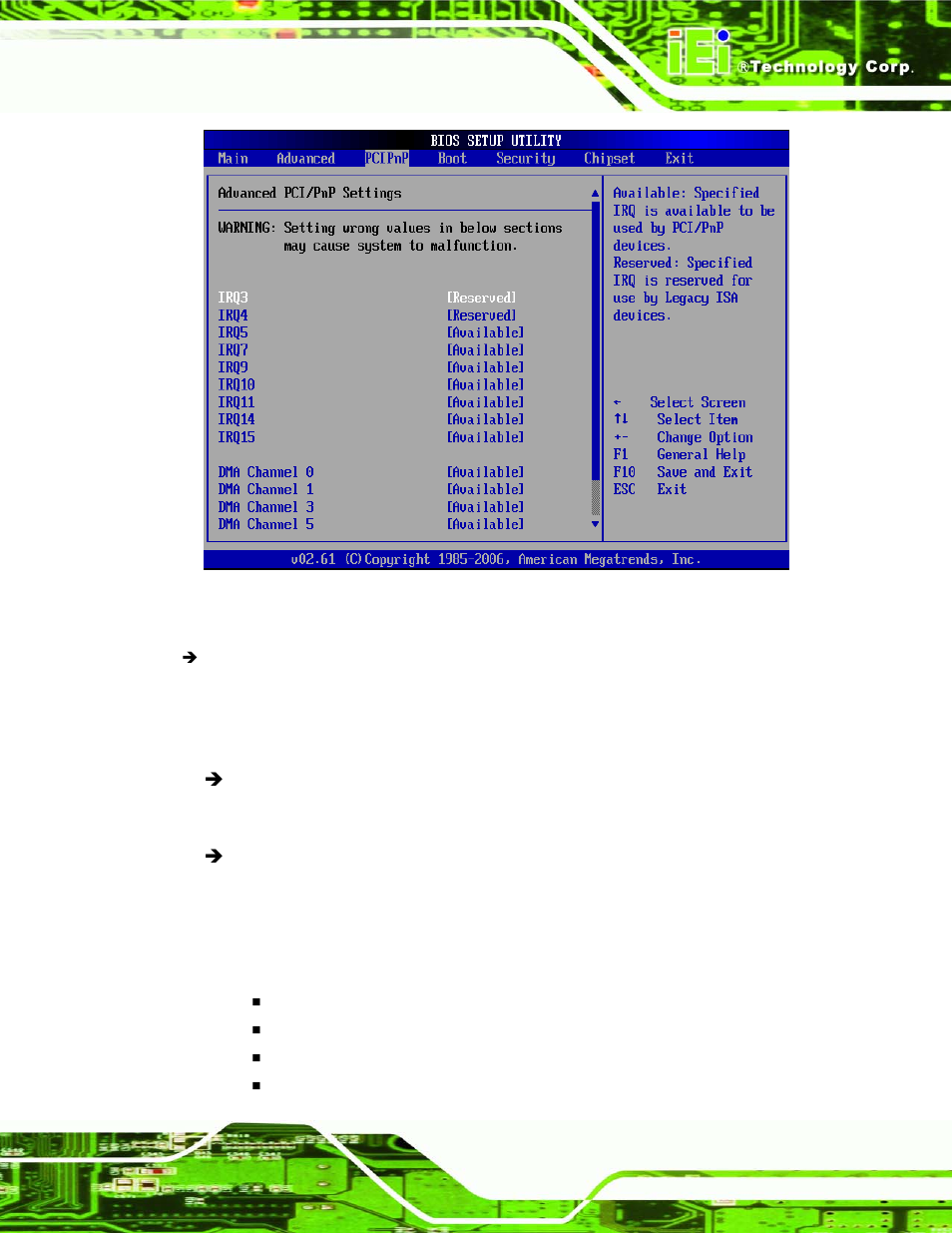 Menu 13: pci/pnp configuration | IEI Integration SPCIE-5100DX User Manual | Page 115 / 180