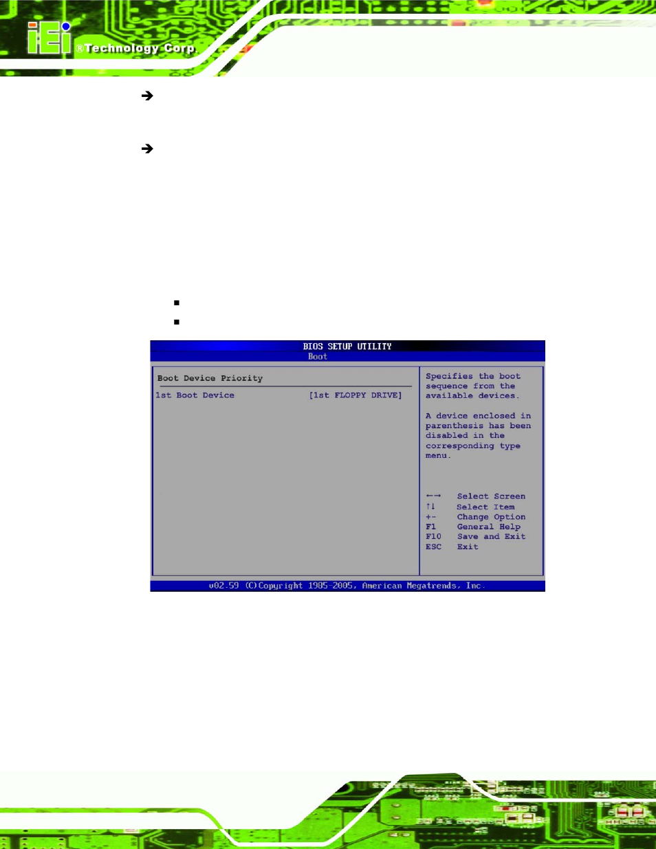 2 boot device priority, 3 removable drives, Menu 16: boot device priority settings | IEI Integration SPCIE-5100DX User Manual | Page 120 / 180
