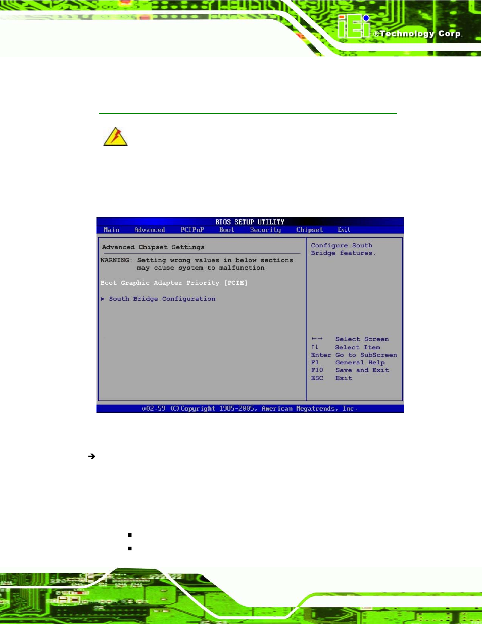 7 chipset, Hipset, Menu 19: chipset | IEI Integration SPCIE-5100DX User Manual | Page 123 / 180
