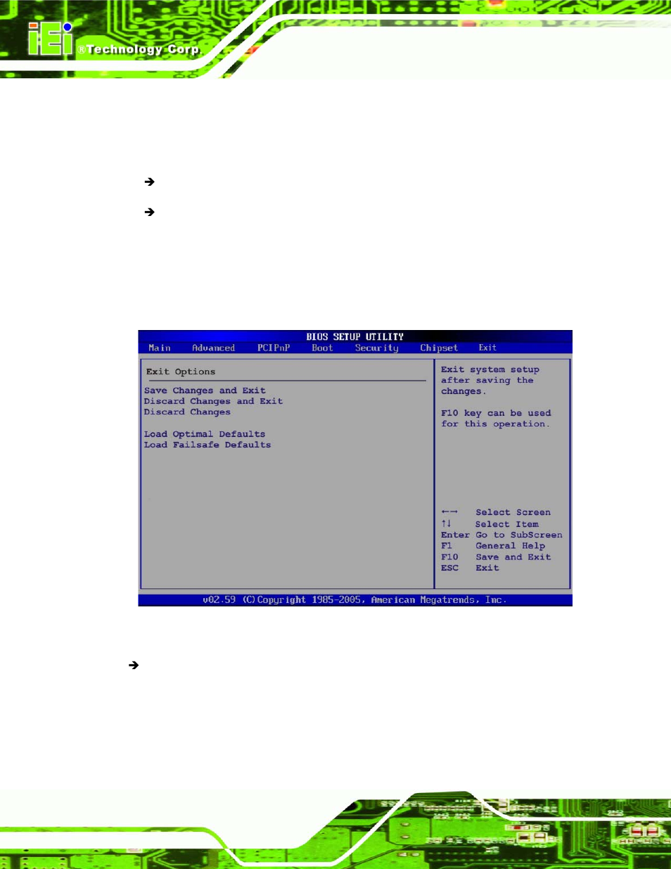 8 exit, Menu 21:exit | IEI Integration SPCIE-5100DX User Manual | Page 126 / 180