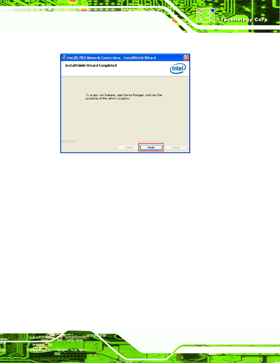 6 hd audio kit driver installation, 1 bios setup, 2 driver installation | Udio, River, Nstallation, Figure 7-17: lan driver installation progress | IEI Integration SPCIE-5100DX User Manual | Page 155 / 180