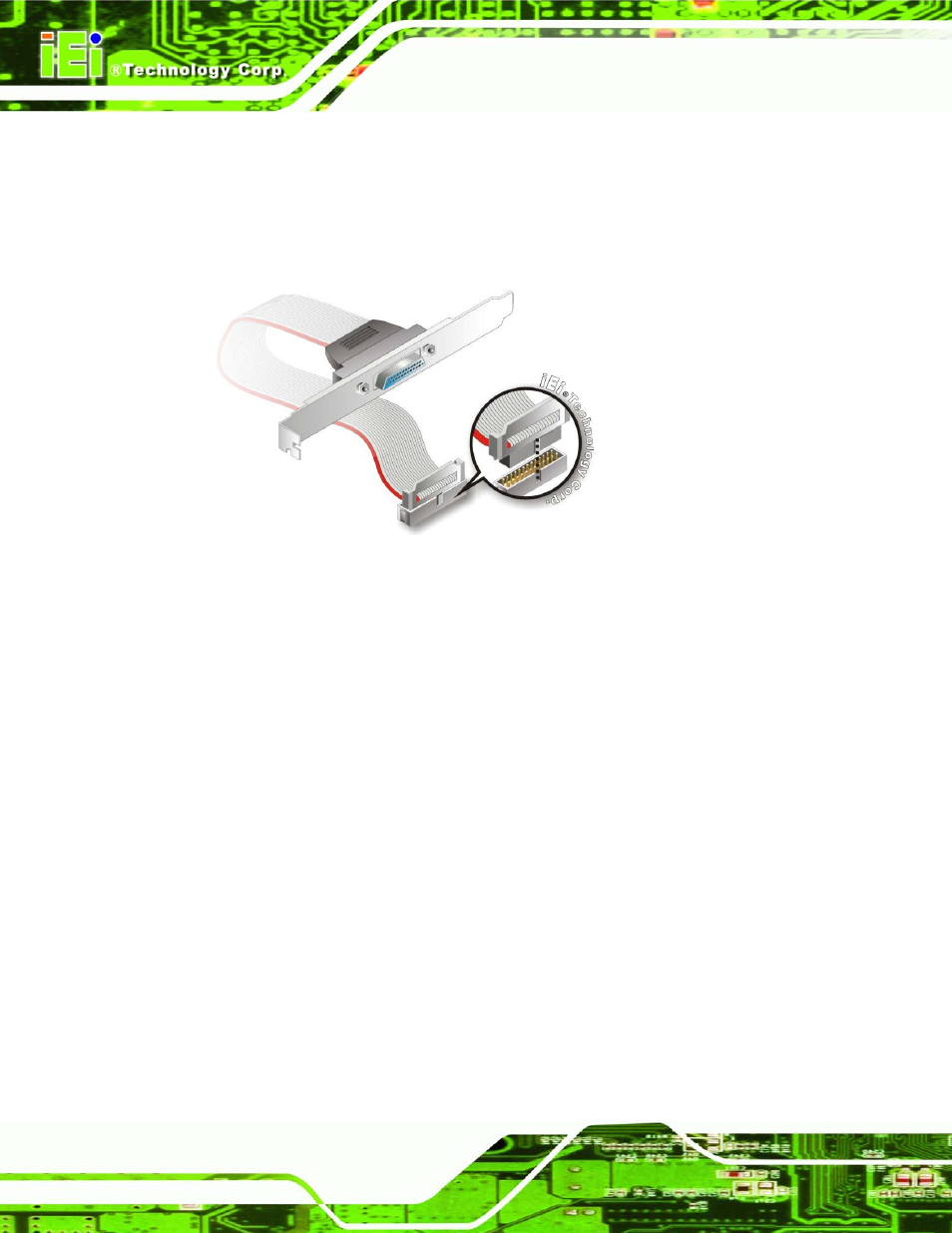 Figure 4-17: lpt cable connection | IEI Integration SPCIE-5100DX User Manual | Page 76 / 180