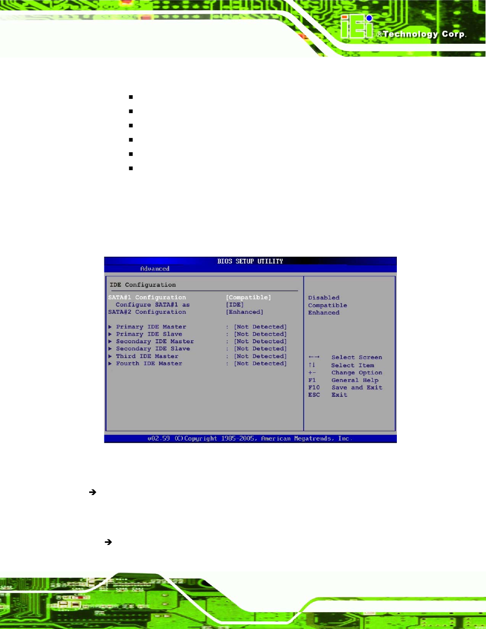 2 ide configuration, Menu 4: ide, Configuration | IEI Integration SPCIE-5100DX User Manual | Page 91 / 180