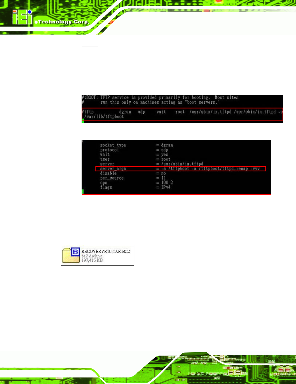 B.6.3 configure one key recovery server settings | IEI Integration SPCIE-C2060 v1.01 User Manual | Page 179 / 200