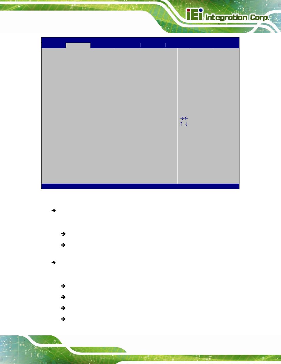 Bios menu 17: serial port console redirection | IEI Integration SPCIE-C2060 v2.12 User Manual | Page 103 / 212