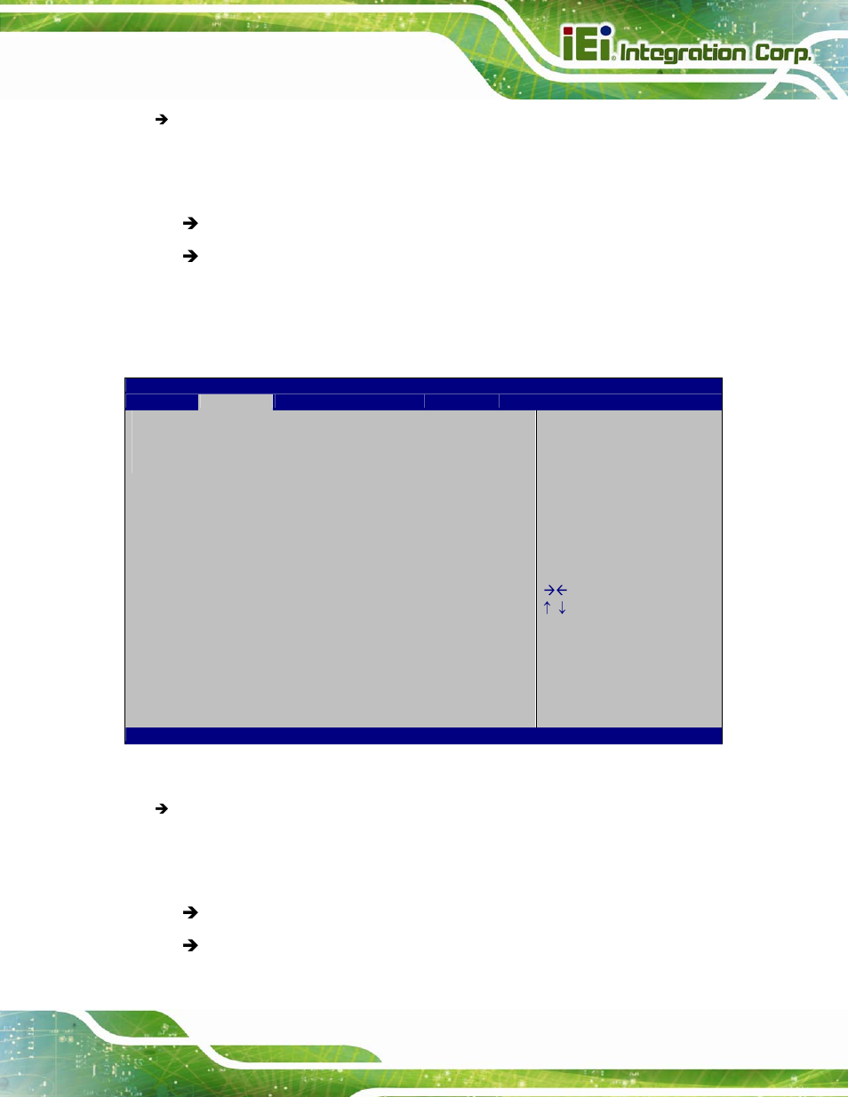 12 iei feature, Bios menu 18: iei feature | IEI Integration SPCIE-C2060 v2.12 User Manual | Page 105 / 212