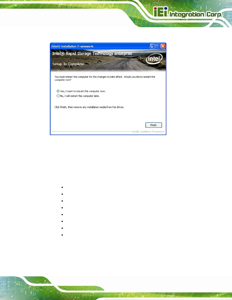 8 intel® amt driver and application, 1 intel® management engine components installation, Ntel | River and, Pplication | IEI Integration SPCIE-C2060 v2.12 User Manual | Page 139 / 212