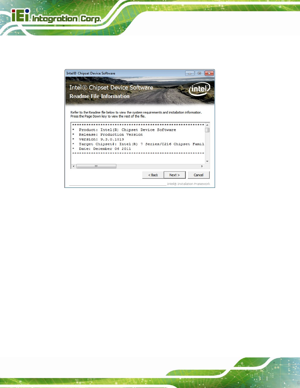 Figure 6-4: chipset driver read me file | IEI Integration SPCIE-C2160 User Manual | Page 124 / 204