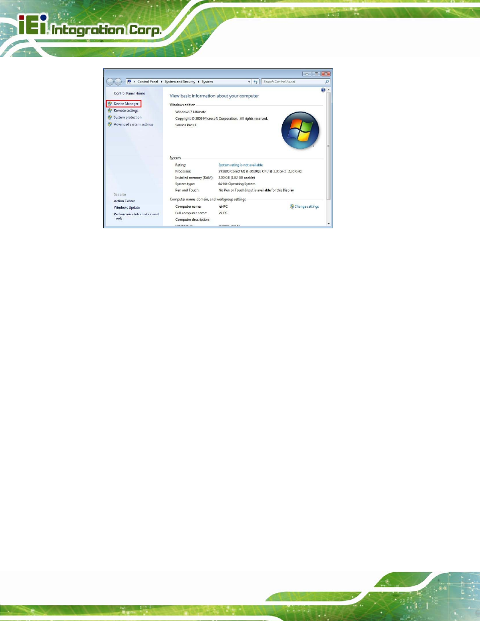 Figure 6-13: system control panel | IEI Integration SPCIE-C2160 User Manual | Page 130 / 204