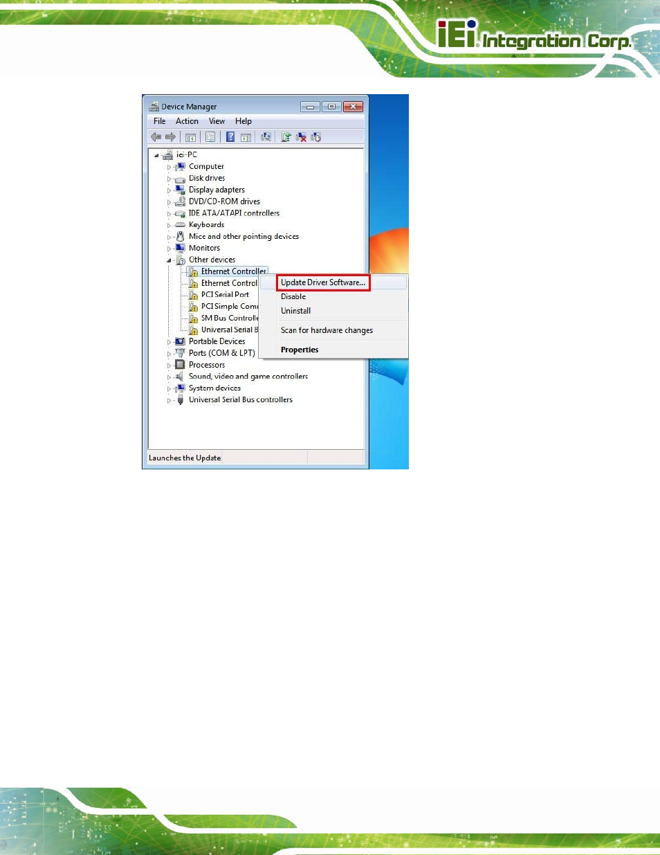 Figure 6-14: device manager list | IEI Integration SPCIE-C2160 User Manual | Page 131 / 204