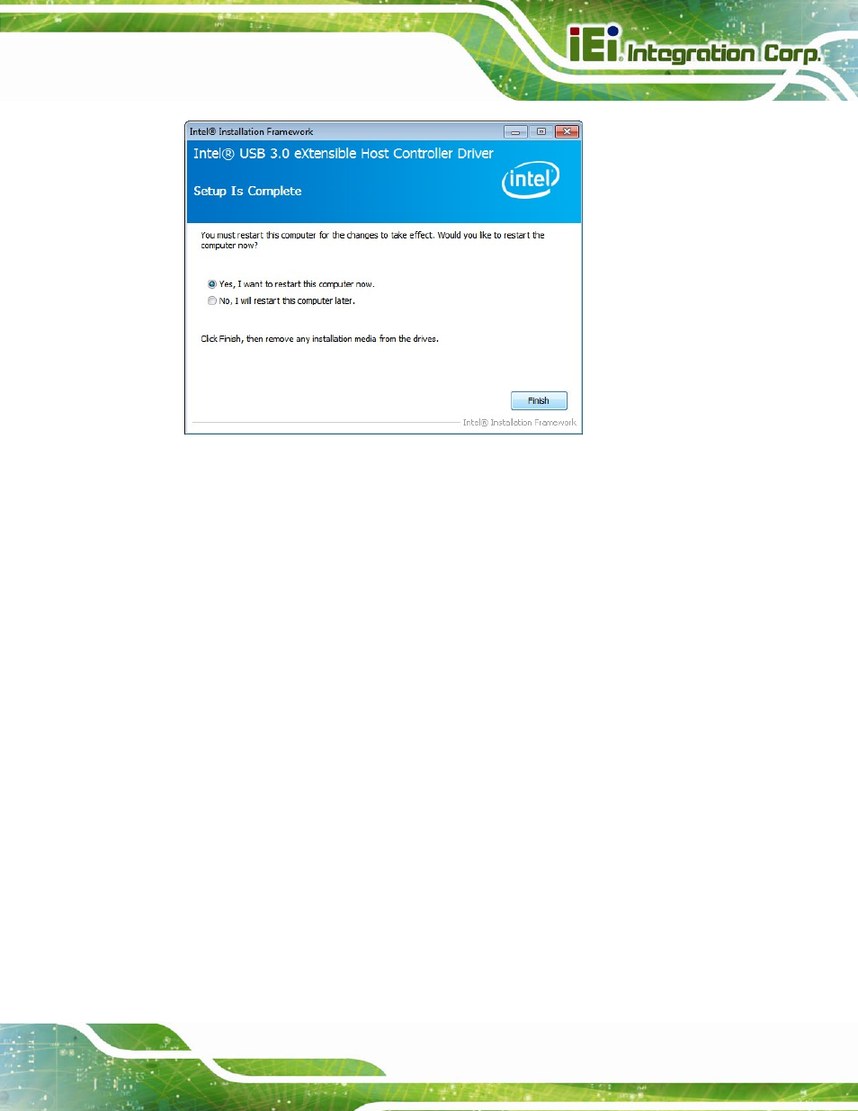 7 audio driver installation, Udio, River | Nstallation | IEI Integration SPCIE-C2260-i2 User Manual | Page 148 / 217