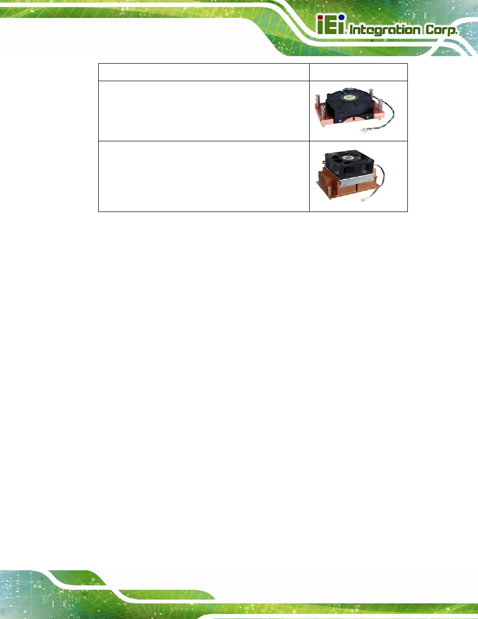 Table 2-2: optional items | IEI Integration SPCIE-C2260-i2 User Manual | Page 32 / 217