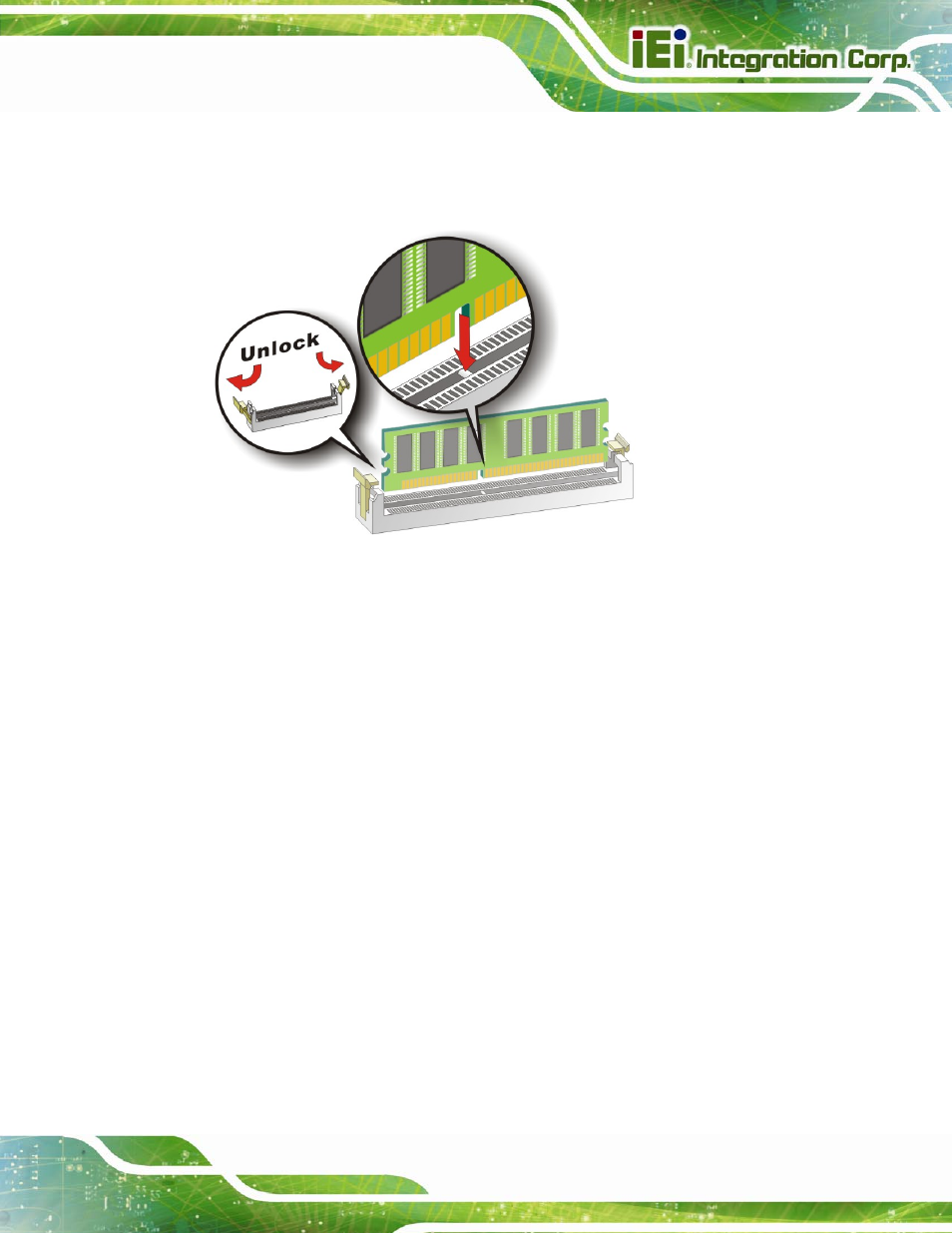 3 dimm installation, Figure 4-6: dimm installation | IEI Integration SPCIE-C2260-i2 User Manual | Page 70 / 217