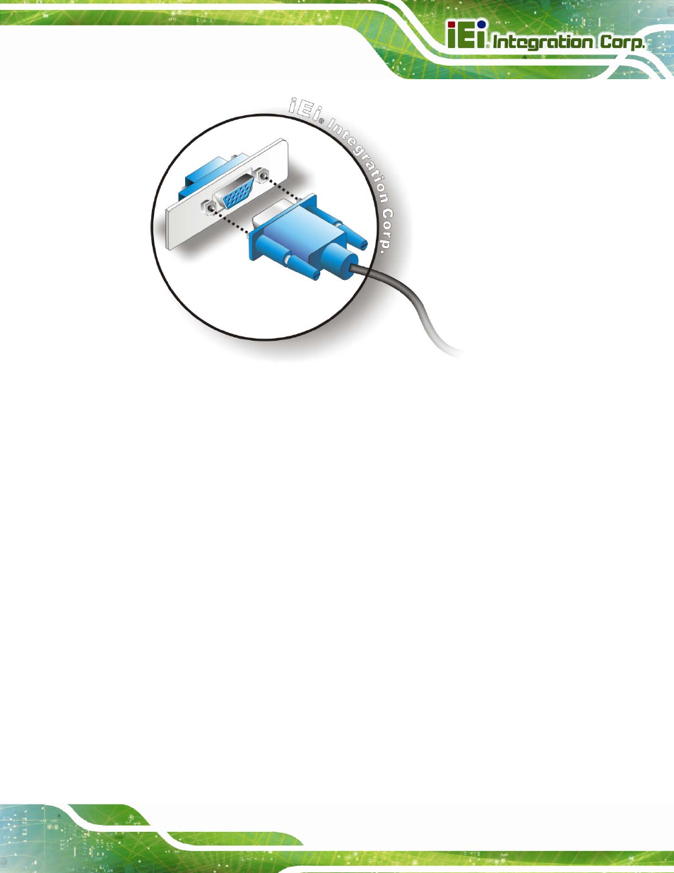 7 intel® amt setup procedure, Ntel, Etup | Rocedure, Figure 4-21: vga connector, 7 intel, Amt setup procedure | IEI Integration SPCIE-C2260-i2 User Manual | Page 84 / 217