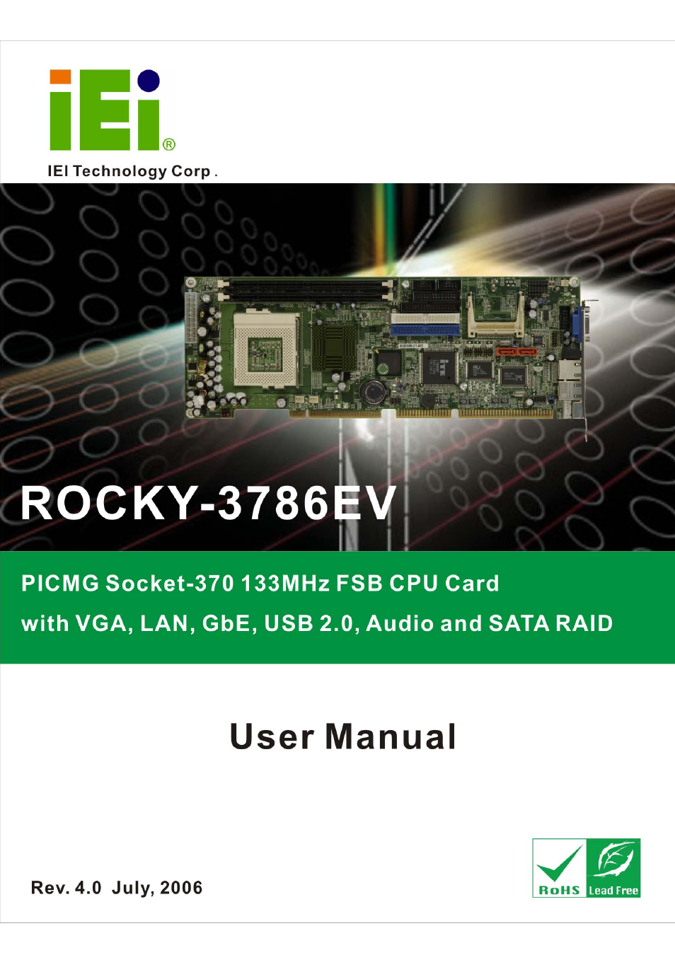 IEI Integration ROCKY-3786 v4.0 User Manual | 175 pages