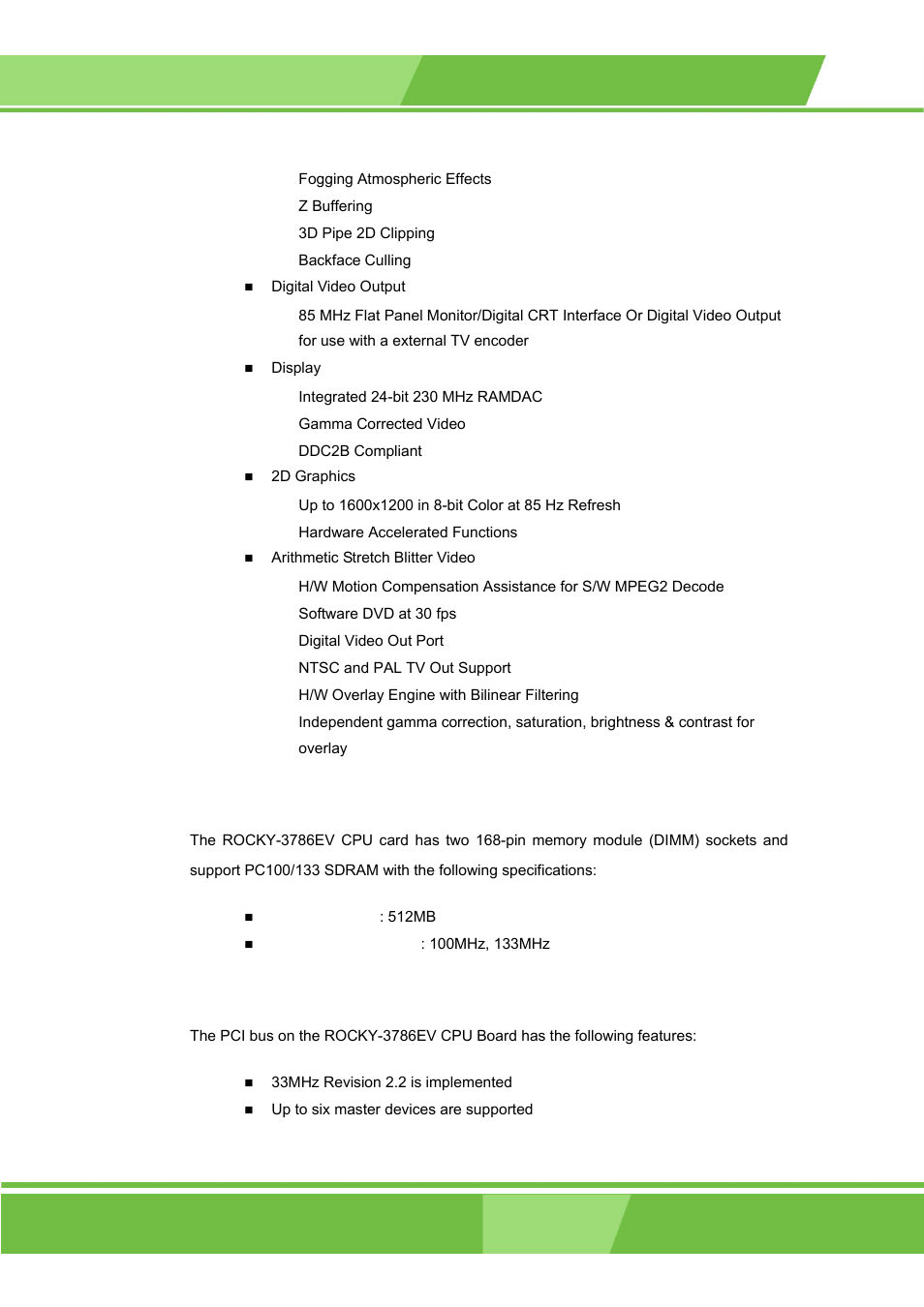 6 pci bus interface support | IEI Integration ROCKY-3786 v4.0 User Manual | Page 29 / 175