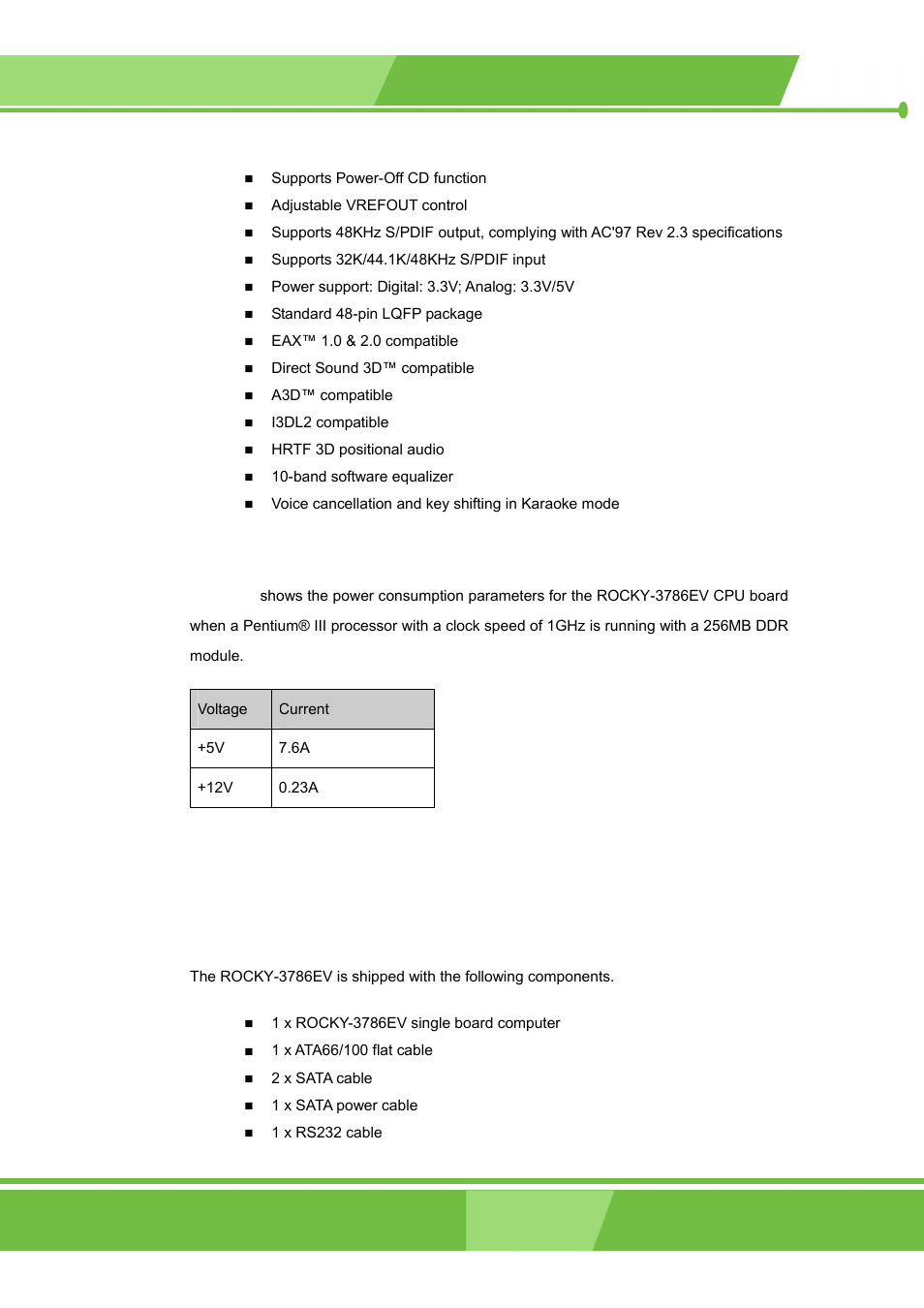 16 power consumption, 17 packaged contents and optional accessory items, 34 iei | Technology, corp, 1 package contents | IEI Integration ROCKY-3786 v4.0 User Manual | Page 34 / 175