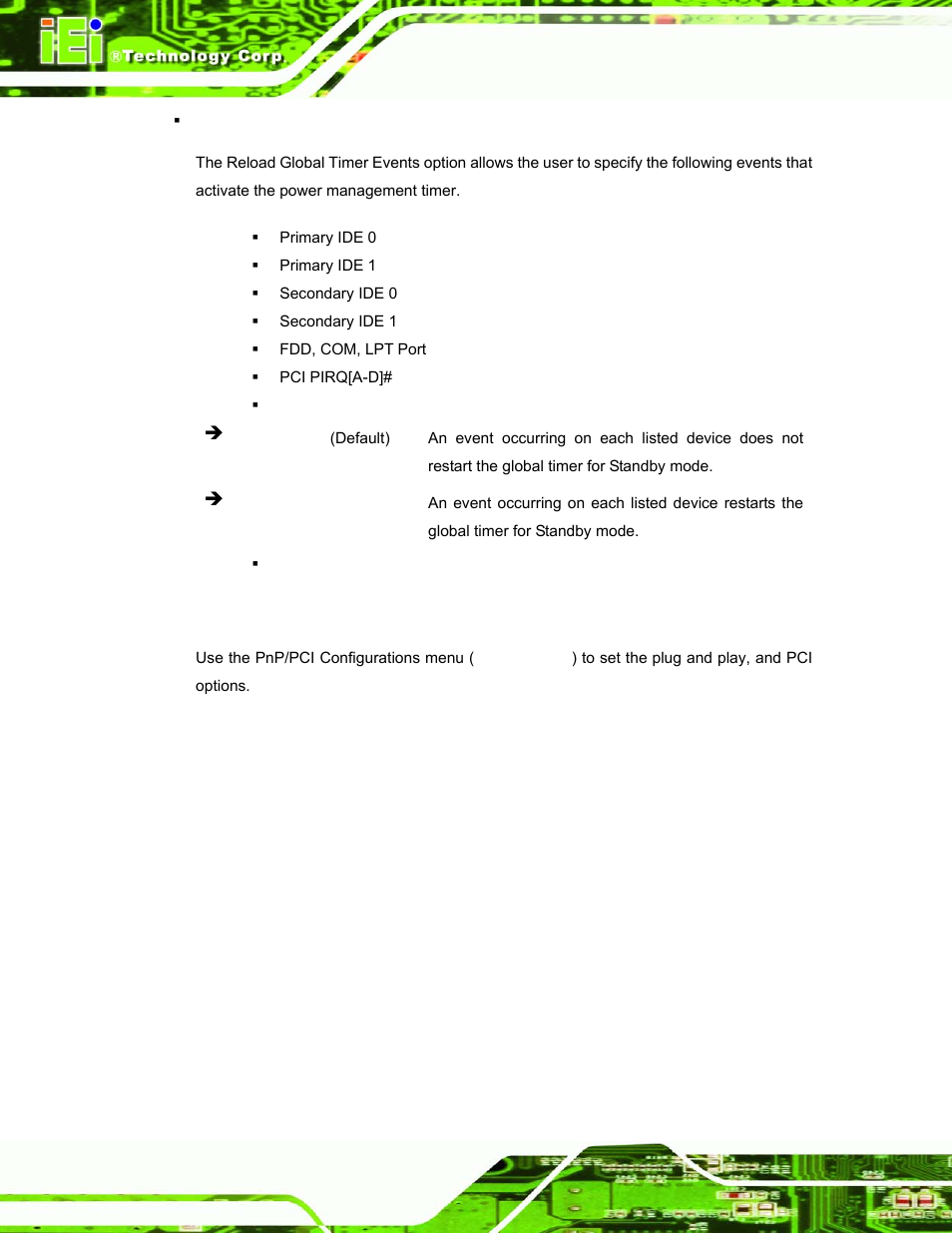 7 pnp/pci configurations, P/pci, Onfigurations | IEI Integration ROCKY-3786 v4.10 User Manual | Page 112 / 147