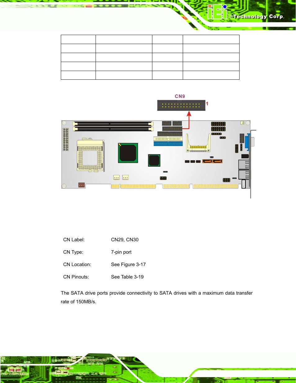 16 sata drive ports, Figure 3-16: parallel port connector location, Table 3-18: parallel port connector pinouts | IEI Integration ROCKY-3786 v4.10 User Manual | Page 53 / 147
