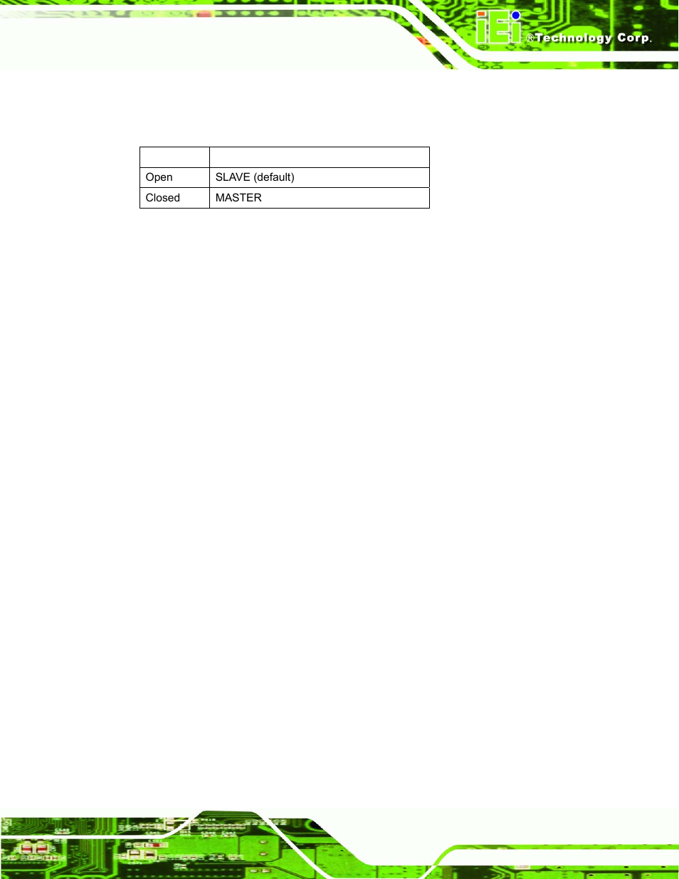 Table 3-31: cf mode selection jumper settings, See table 3-31, Table 3-31 | IEI Integration ROCKY-3786 v4.10 User Manual | Page 65 / 147