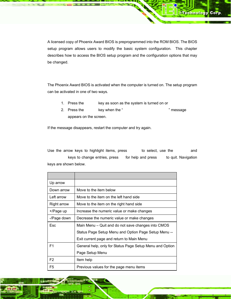 1 introduction, 1 starting setup, 2 using setup | Ntroduction | IEI Integration ROCKY-3786 v4.10 User Manual | Page 81 / 147