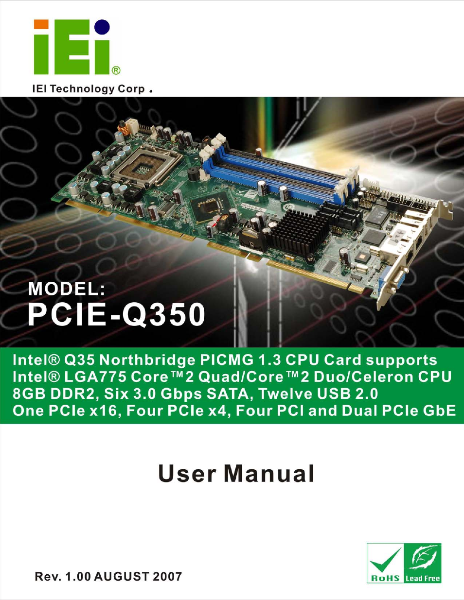 IEI Integration PCIE-Q350 v1.00 User Manual | 272 pages