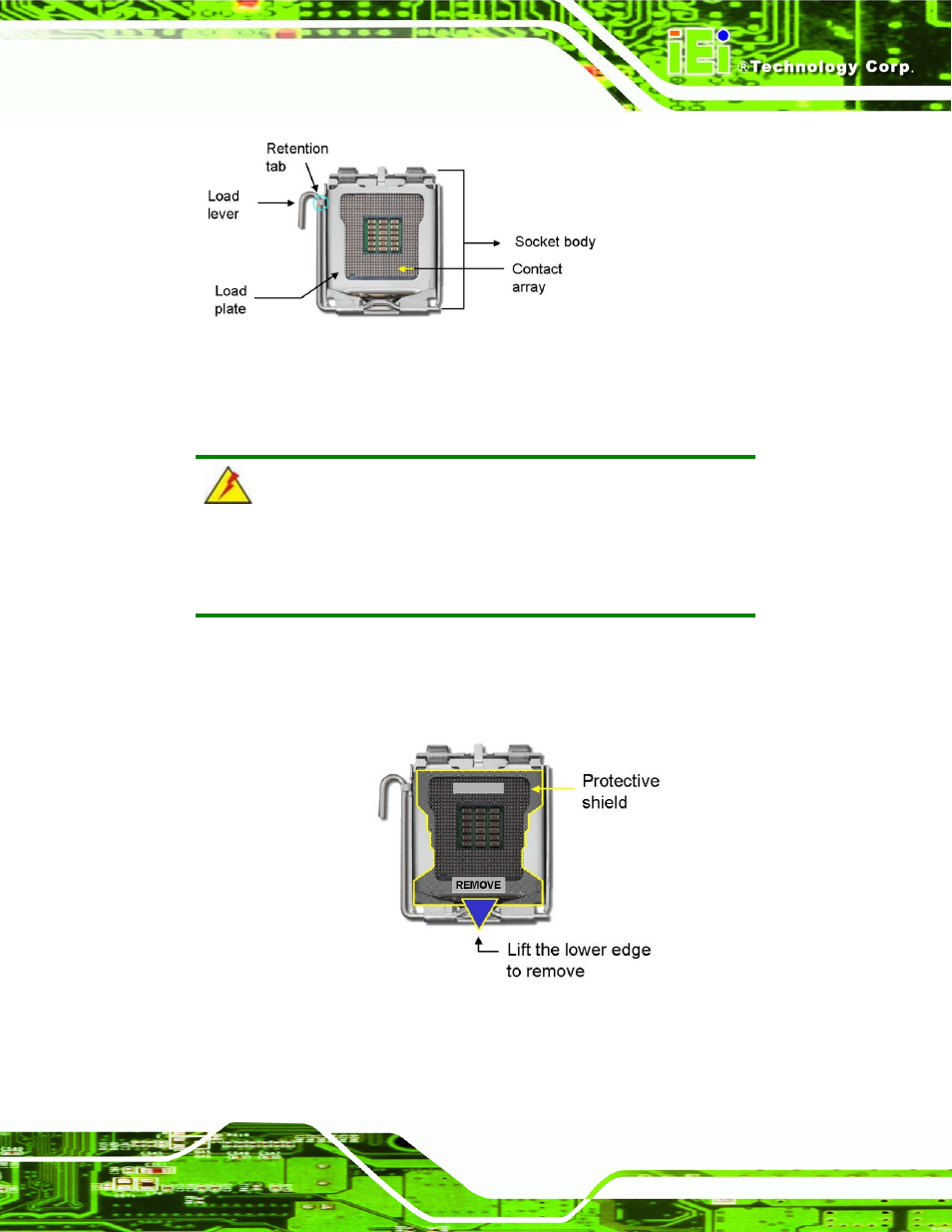 Figure 5-1: intel® lga775 socket | IEI Integration PCIE-Q350 v1.00 User Manual | Page 107 / 272