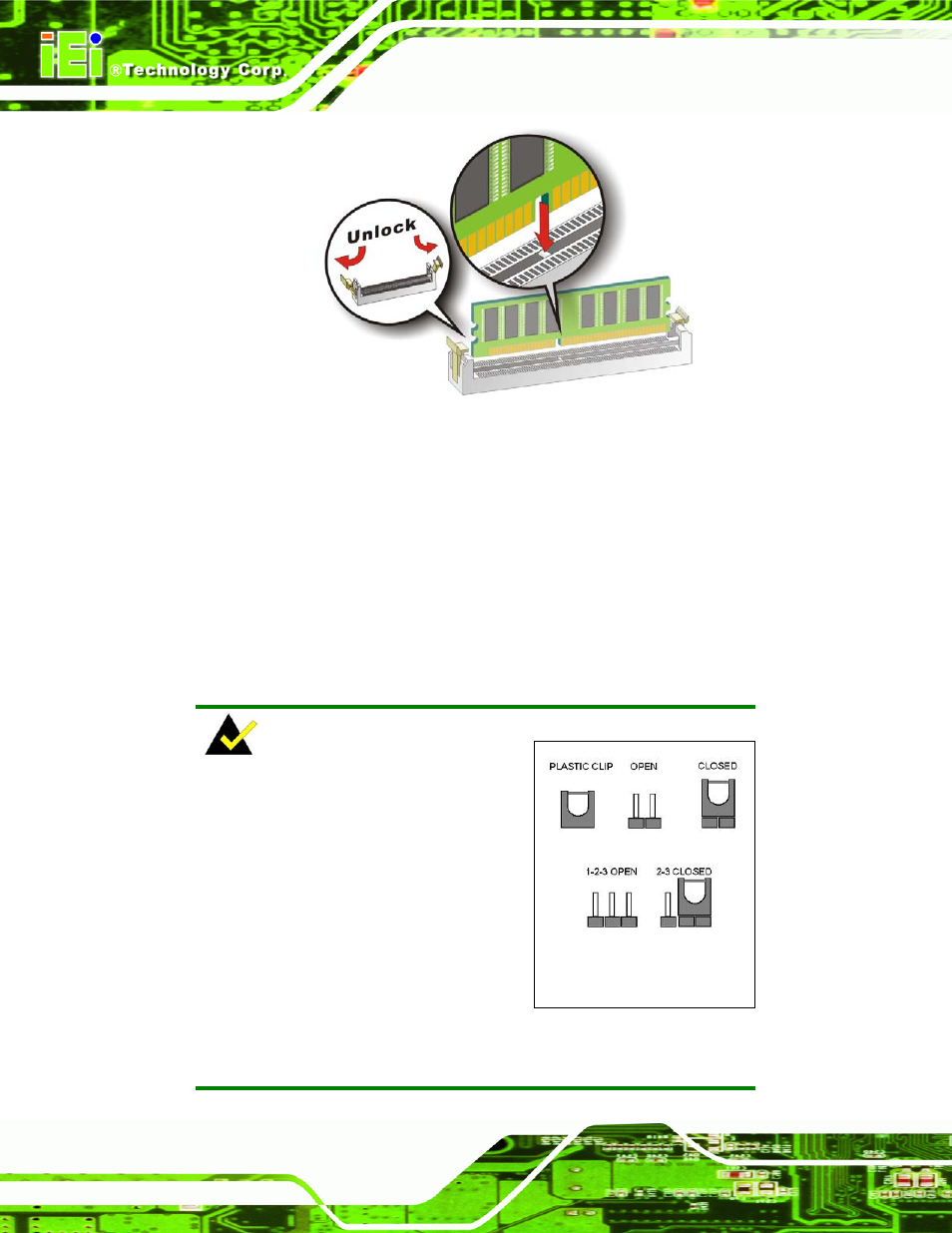 Umper, Ettings, Figure 5-8: installing a dimm | Figure 5-8, 5 jumper settings | IEI Integration PCIE-Q350 v1.00 User Manual | Page 114 / 272