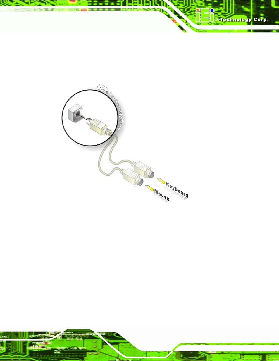 3 usb device connection (single connector), Figure 5-18: ps/2 keyboard/mouse connector | IEI Integration PCIE-Q350 v1.00 User Manual | Page 127 / 272