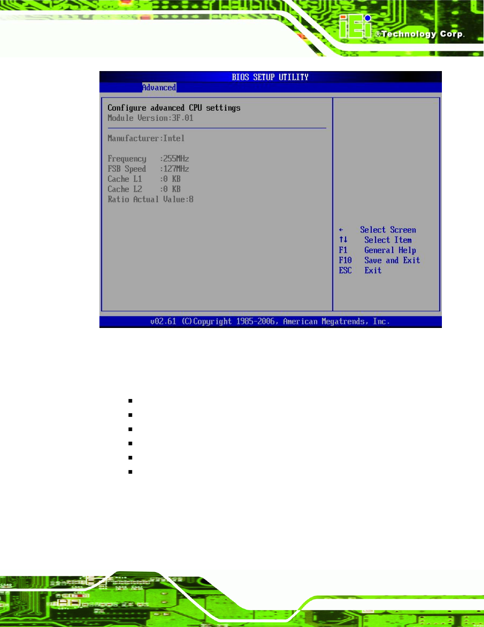 2 ide configuration, Menu 3: cpu configuration, Ction 6.3.2) | Menu (bios menu 3 | IEI Integration PCIE-Q350 v1.00 User Manual | Page 137 / 272