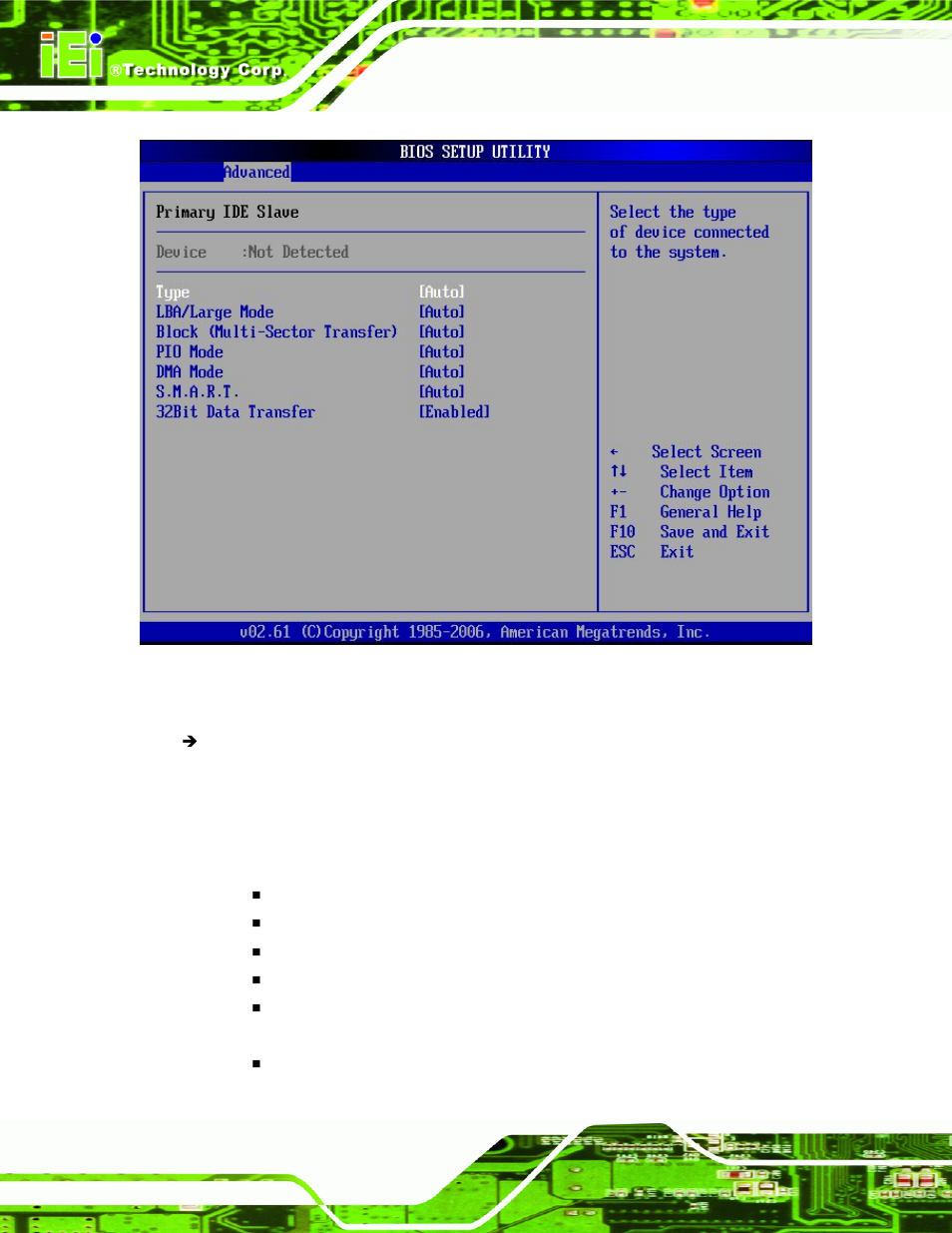 Menu 5: ide master and ide slave configuration | IEI Integration PCIE-Q350 v1.00 User Manual | Page 140 / 272